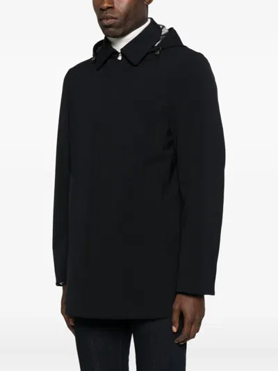 Montecore Hooded Buttoned Jacket In Blue
