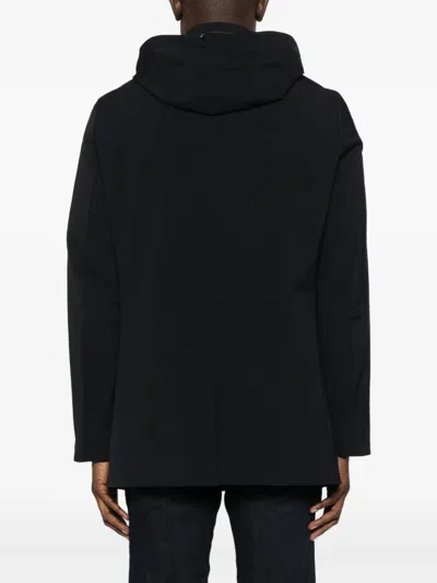 Montecore Hooded Buttoned Jacket In Blue