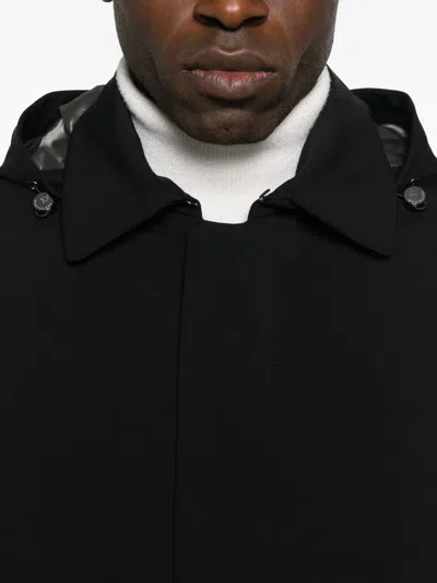 Montecore Hooded Buttoned Jacket In Blue
