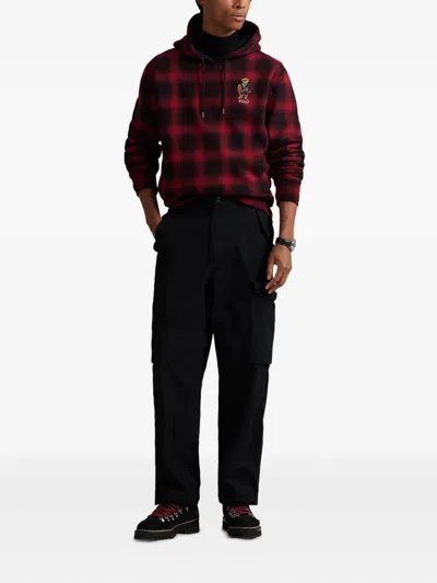 Polo Ralph Lauren Plaid-pattern Hoodie In Red