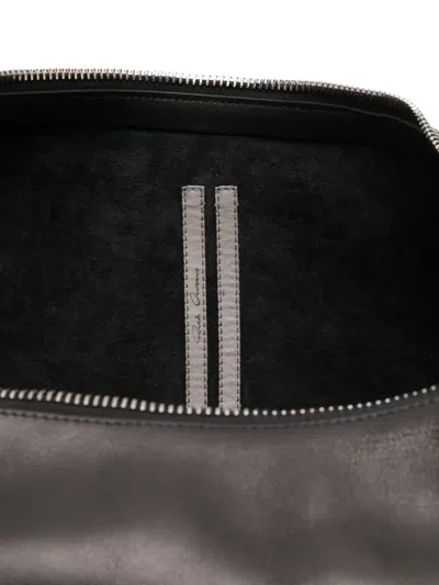 Rick Owens Shoulder Bag With Metal Hardware And Textured Finish In Black