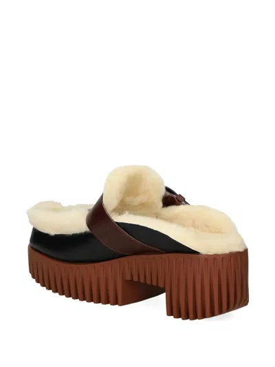 4ccccees Plia Amber Genuine Shearling Platform Clog In Black