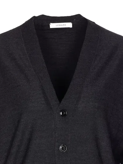 Lemaire Women Relaxed Twisted Cardigan In Gray