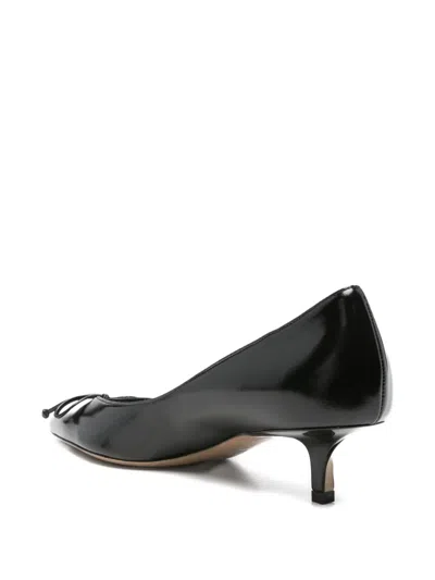 Jacquemus Pointed Toe Pumps Bow Detail In Animal Print