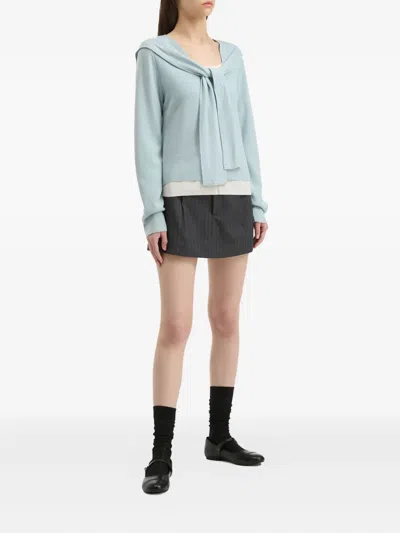 B+ab Stripe-pattern Shorts In Gray