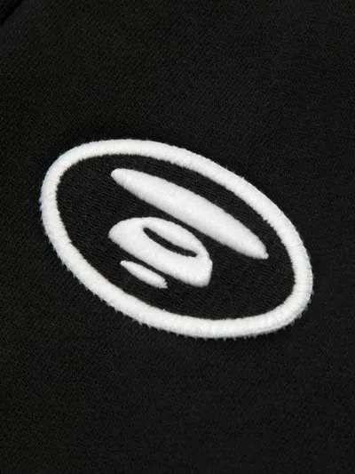 Aape By A Bathing Ape Embroidered-logo Cuffed Track Pants In Black