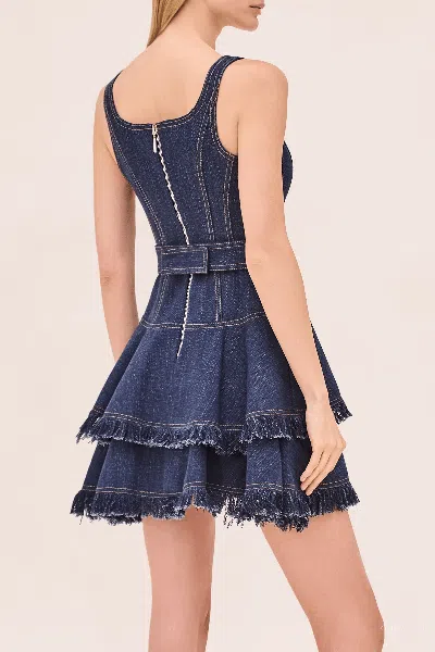Alexis Macey Mini Dress In Denim In Blue