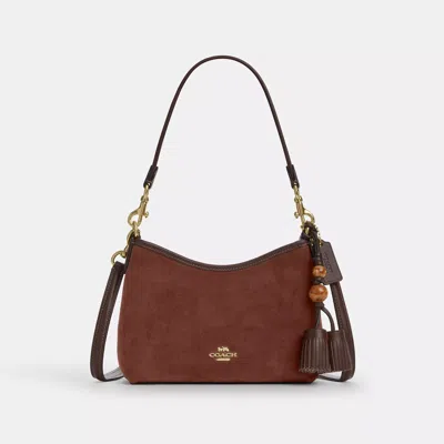 Coach Laurel Small Shoulder Bag With Tassels In Brown