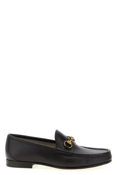 Gucci Men Horsebit 1953 Leather Loafer In Brown