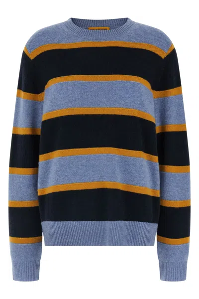Guest In Residence Striped Crew-neck Sweater In Blue