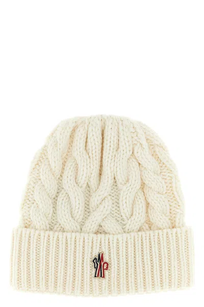 Moncler Grenoble Braided Wool Beanie In Neutral