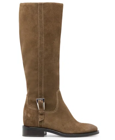 Dolce Vita Womens Kilian H2o Tall Knee High Buckle Riding Boots Regular Wide Calf In Animal Print