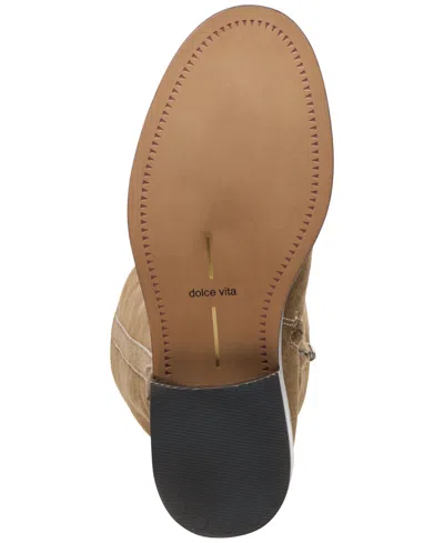 Dolce Vita Womens Kilian H2o Tall Knee High Buckle Riding Boots Regular Wide Calf In Animal Print