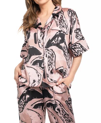 Midnight Bakery Women's 2-piece Printed Top And Pants Pajama Set In Multi