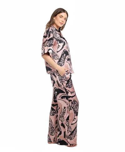 Midnight Bakery Women's 2-piece Printed Top And Pants Pajama Set In Multi