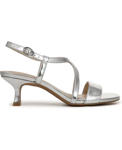 Lifestride Women's Nolita Strappy Slingback Dress Sandals In Silver