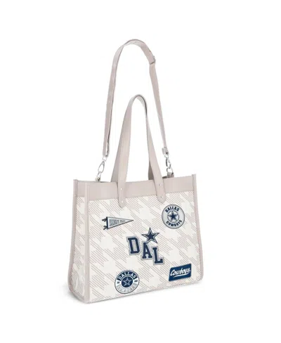 Wear By Erin Andrews Dallas Cowboys Patch Printed Tote Bag In Neutral