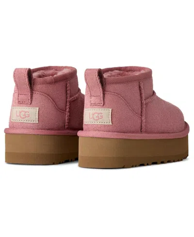 Ugg Kids Classic Ultra Mini Platform Booties In Pink