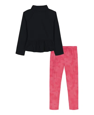Under Armour Toddler And Little Girls 2-piece Rival Flutter Jacket And Leggings Set In Pink
