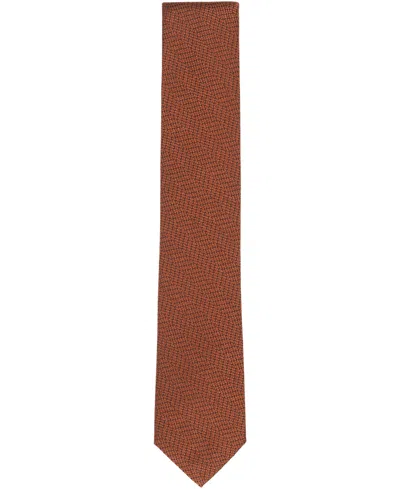 Alfani Men's Sevier Herringbone Tie, Macy's Exclusive In Brown
