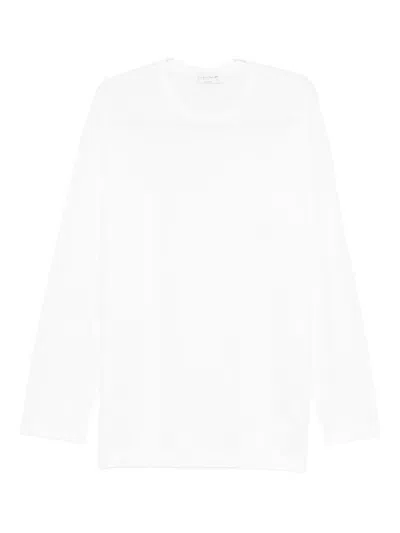 Yohji Yamamoto Long-sleeved T-shirt In White