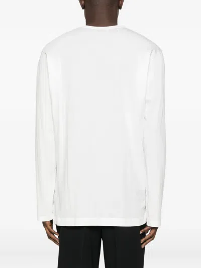 Yohji Yamamoto Long-sleeved T-shirt In White