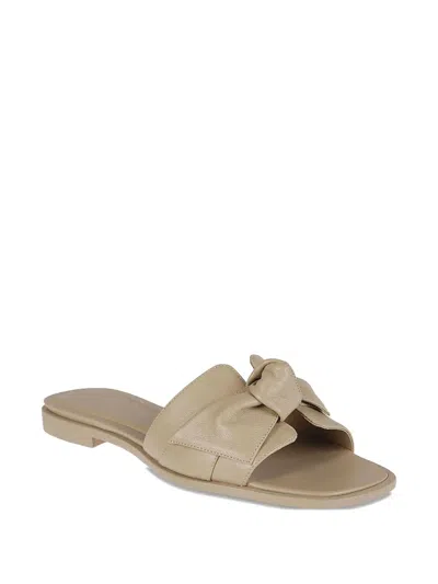 Alexandre Birman Maxi Clarita Square Flat Sandals In Neutral