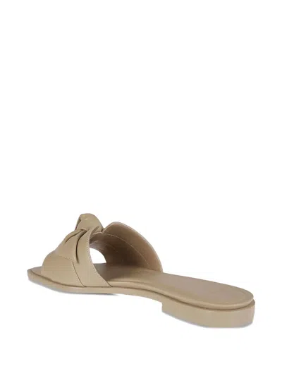 Alexandre Birman Maxi Clarita Square Flat Sandals In Neutral