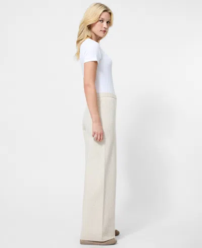 French Connection Marley Wide Leg Knit Pants In White