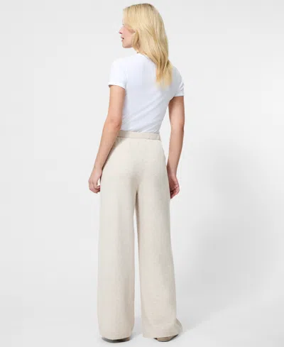 French Connection Marley Wide Leg Knit Pants In White