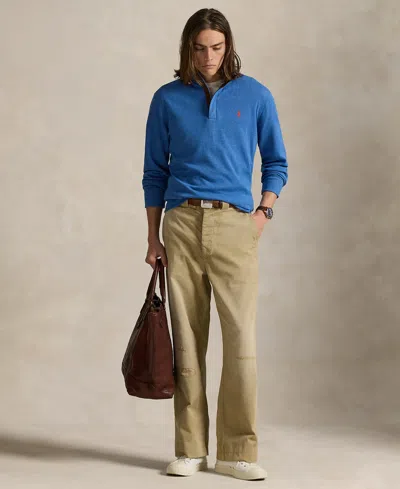 Polo Ralph Lauren Long Sleeve Quarter Zip Pullover In Blue