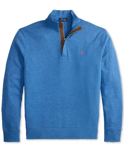 Polo Ralph Lauren Long Sleeve Quarter Zip Pullover In Blue