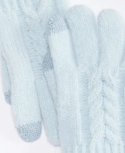Style & Co Women's Cable Knit Gloves, Macy's Exclusive In Blue