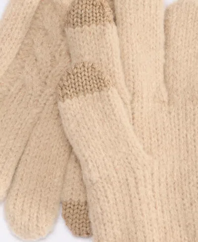 Style & Co Women's Cable Knit Gloves, Macy's Exclusive In Brown