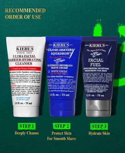 Kiehl's Since 1851 Men's 3-pc. Shave It Off & Take It Off Gift Shaving Set In Transparent