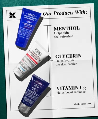 Kiehl's Since 1851 Men's 3-pc. Shave It Off & Take It Off Gift Shaving Set In Transparent