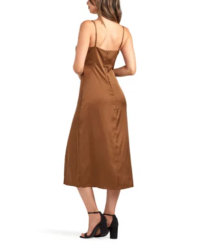 Bcx Juniors' Solid Heavy Midi Cami Dress In Brown
