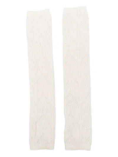 P.a.r.o.s.h Patterned Fingerless Gloves In Neutral