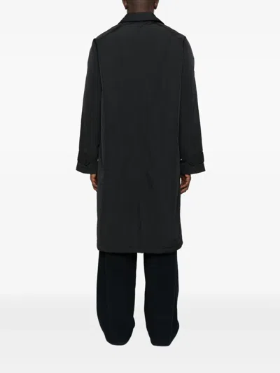 Sunflower Relaxed Nylon Coat In Black