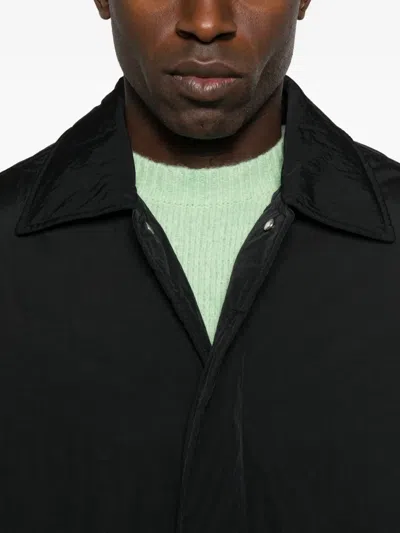 Sunflower Relaxed Nylon Coat In Black