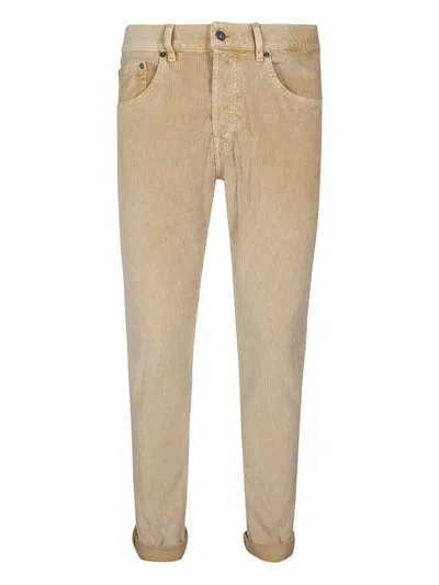 Dondup Five-pocket Corduroy Trousers In Neutral