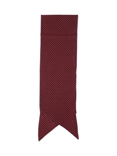 Destin Polka Dot Scarf In Burgundy