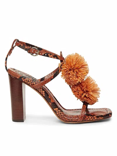 Ulla Johnson Isolde Raffia-trimmed Leather Sandals In Animal Print