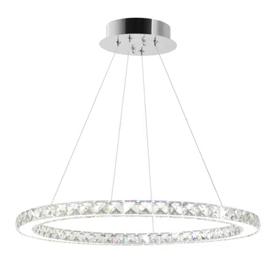 Cwi Lighting Ring Led Chandelier With Chrome Finish Lumens 1248 In Metallic
