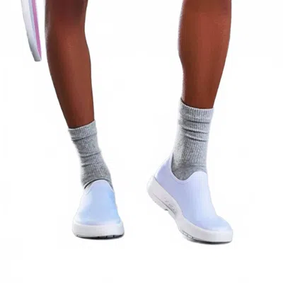 Oofos Women Oomg Low Recovery Shoe In Purple Jade In Animal Print