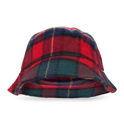 Aimé Leon Dore Plaid Wool Bucket Hat In Red