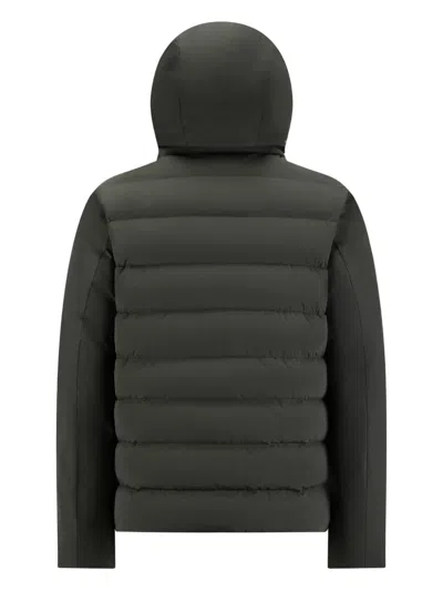 Cape Horn Quilted Hooded Jacket In Green