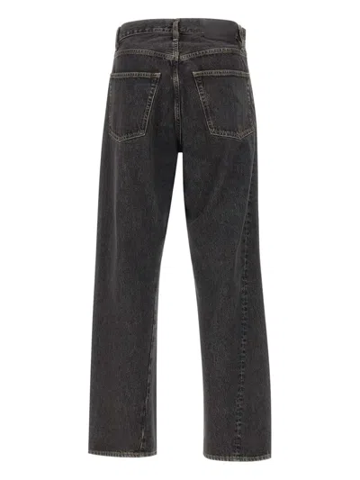 Sunflower Loose Fit Black Stone Washed Organic Denim Jeans In Multi