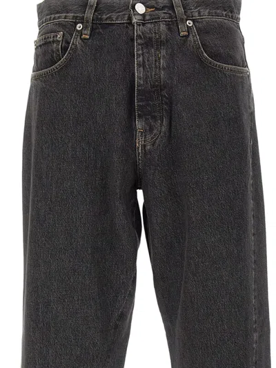 Sunflower Loose Fit Black Stone Washed Organic Denim Jeans In Multi