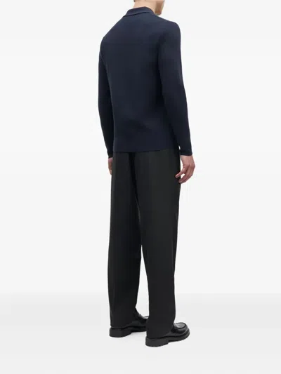 Samsoe & Samsoe High-neck Zip-up Sweater In Blue